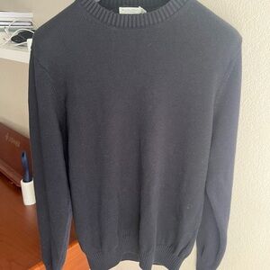 Suitsupply Navy Crewneck Sweater / Pure Cotton / Large